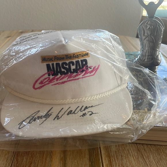 Other - Signed NASCAR legend Rusty Wallace music from fast lane country hat never